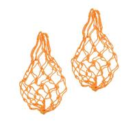 JECOMPRIS 2 Pièces Filet à Poulet Multifonctionnel en Corde Orange pour Mangeoire Robuste, Facile à Nettoyer, pour Cage à Poules Légumes