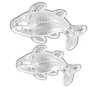 JECOMPRIS 2 Pièces Moule à Gâteau Aluminium Forme Carpe Koi Moyen Grand Moule Antiadhésif pour Pâtisserie Gelée et Desserts Festifs