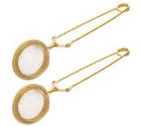 JECOMPRIS 2 pièces Passoire à Thé Acier Inoxydable Doré Infuseur Maille Fine Lot de Léger et Compact pour Maison et Bureau Accessoire Pratique pour Amateurs de Thé