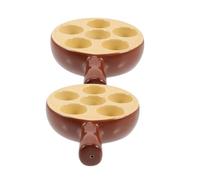 JECOMPRIS 2 pièces Plat à Escargots Céramique Multi-usage pour Four Micro-ondes et Lave-vaisselle Service Maison et Restaurant