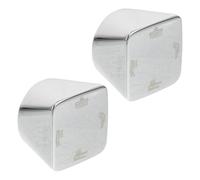 JECOMPRIS 2 Pièces Poignée Inverseur Métal Argenté à Quatre Vitesses Contrôle Précis du Débit D'eau, Accessoire de Remplacement pour Robinet de Salle de Bain Moderne