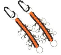 JECOMPRIS 2 Pièces Porte-clés en Paracorde Tressée Boucle Alliage, Cordelette Robuste pour Clés et Petits Objets, pour Sports de Plein Air et Usage Quotidien