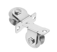 JECOMPRIS 2 Pièces Poulie De Corde En Acier Inoxydable Rouleau De Porte Coulissante Poulie De Porte Coulissante Fixateur De Poulie Galet De Guidage Du Portail Silver
