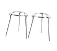 JECOMPRIS 2 Pièces Trépied Support De Brûleur Soutien Installation Lampe Fixation Porte Bec Bunsen Accessoire Socle Du Bec Bunsen Étagère Rester Alliage D'aluminium Silver