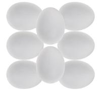 JECOMPRIS 20 Pièces Faux Œufs de Pigeon en Plastique Solide 3,8 X 2,8 Cm, Œufs Simulés Blancs pour Nichoirs, Accessoires D’élevage et Apaisement des Pigeons, Fournitures Santé Oiseaux