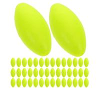 JECOMPRIS 200 Pièces Perles de Pêche Flottantes Ovales Jaunes, Écume | Indicateurs de Touche pour Matériel de Pêche, Forme Ronde et Profilé, Réponse Rapide aux Morsures, Pêche en Solo