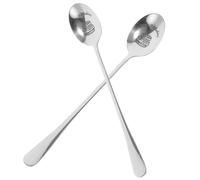 JECOMPRIS 2pièces Cuillères à Dessert Inox Cuillères Petites pour Verrines et Glace Cadeau Gravé Joyeux Anniversaire pour Soupe et Porridge Faciles à Nettoyer
