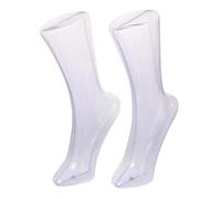 JECOMPRIS 2pièces Mannequin De Présentation Transparent pour Chaussettes Modèle De Pied pour Affichage De Chaussettes Et Bas Support Stable pour Boutique Ou Photographie