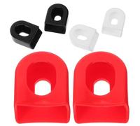 JECOMPRIS 3 Paires Protège-manivelle en Silicone pour Vélo, Protection Les Rayures, Protège Manivelle Pratique et Confortable, Adapté aux Manivelles de Vélo de Montagne