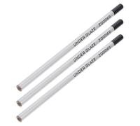 JECOMPRIS 3 Pièces Crayons sous Glaçure Noirs pour Poterie Graphite et Bois, Crayons de Précision Polyvalents pour Peinture et Décoration sur Surfaces Céramiques