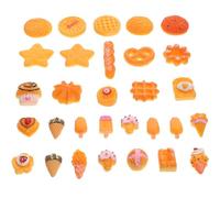 JECOMPRIS 30 Pièces Mini Modèles de Desserts Factices Réalistes en Résine, Décoration Intérieure et Accessoires Photo pour Gâteaux, Ornement de Dessert Plus Vrai Que Nature, Fausse