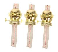 JECOMPRIS 3ensembles Lot de Brûleurs De Lampe à Huile Alliage Aluminium avec Mèche De Rechange pour Lampe à Pétrole Rétro