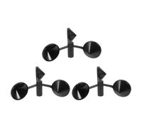 JECOMPRIS 3pcs Boîtier Abs Noir pour Anémomètre Extérieur, Outil de Mesure Vitesse Vent Installation Facile, Compatible Capteur Vitesse Vent