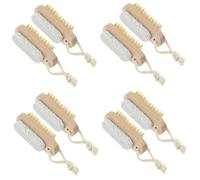 JECOMPRIS 4 Ensembles Brosse Exfoliante Double Face Avec Pierre Pour Bain Pour Éliminer Peaux Mortes Et La Circulation Matériaux Durables Et Poils De 2 Pièces * 4