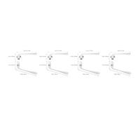 JECOMPRIS 4 Ensembles Ustensiles de Repas Courbés Acier Inoxydable pour Personnes Âgées de Fourchette Angulaire et Cuillère Angulaire pour Patients Ayant des Difficultés de Prise Main