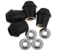 JECOMPRIS 4 Pcs Pieds en Caoutchouc pour Grosse Caisse avec Écrou de Blocage, Supports de Jambes en Alliage Léger et Plastique, Accessoires Portables pour Performances en Extérieur