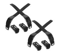 JECOMPRIS 4 Pièces Boucle de Patin à Roues Alignées Sangle de Patin à roulettes en Ligne Réglable PP Noir Système de Freinage Professionnel pour Hommes et Femmes, Patinage Intérieur