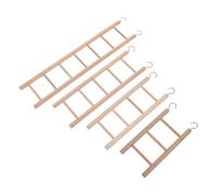JECOMPRIS 4 Pièces Échelle en Bois pour Perroquets Jouets D'échelle à Grimper Sécurisés Stimulant l'esprit des Oiseaux pour Cage à Perroquet