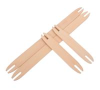 JECOMPRIS 4 Pièces Navette de Couture en Bois Beige pour Tricotin et Bâton de Tissage, Surface Lisse sans Aspérités, Tricot de Pulls et Écharpes