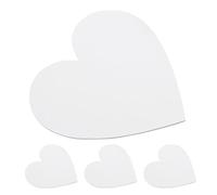 JECOMPRIS 4 Pièces Panneau de Toile Artistique en Coton Forme Cœur Texture Douce et Coins Arrondis pour Projets Créatifs, Expérience de Peinture Acrylique Fluide et Agréable