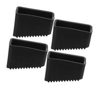 JECOMPRIS 4 Pièces Patins en Caoutchouc Antidérapants pour Pieds D'échelle, Protection de Sol et Sécurité pour Réparations à Domicile, Accessoires Indispensables pour Escabeaux Noirs