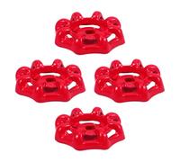 JECOMPRIS 4 Pièces Poignée de Robinet Ronde en Fer Rouge 5x5mm | Contrôle Précis du Débit, Installation Facile, pour Interfaces de Vanne en Fonte et Évacuation D’eau
