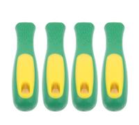 JECOMPRIS 4 Pièces Poignée en Caoutchouc Ergonomique Verte pour Lime Demi-ronde, Prise Confortable et Facile à Installer, Accessoire pour Outils de Découpe