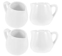 JECOMPRIS 4 pièces Pot à Lait Céramique avec Bec Verseur Créatif Petit Crémier Réutilisable pour Sauces et Vinaigrettes pour Maison et Restaurant