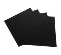 JECOMPRIS 4 pièces Protège Brûleur pour Cuisinière à Gaz Tapis de Protection Noir Résistant à Haute Température Facile à Nettoyer Accessoire de Cuisine Pratique pour Plaques Cuisson Gaz et