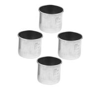 JECOMPRIS 4 pièces Tasses à Mesurer Acier Inoxydable Ensemble de Tasses Graduées Portables pour Médicaments avec Échelle pour Mesurer et Prendre des Médicaments