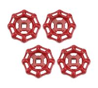 JECOMPRIS 4 Poignées de Robinet en Fonte Trou Carré 6x6 Mm, Volant de Remplacement pour Vannes D'arrêt et Robinets Extérieurs, Manivelle Pratique pour Raccords de Tuyauterie D'eau, Lot de 4