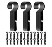JECOMPRIS 40 Clips de Fixation Antidérapants Noirs pour Lampe Frontale sur Casque de Chantier Support Sécurisé Compatible LED Kit 40 Pièces pour Mineurs Pompiers et Travaux Nocturnes