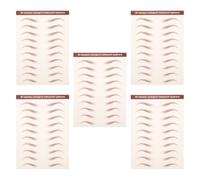JECOMPRIS 5 Feuilles Patch pour Sourcils Imperméable Marron Texture Réaliste, Autocollant Peel Off pour Maquillage Temporaire des Femmes