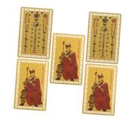 JECOMPRIS 5 Pièces Cartes Amulettes Chinoises Taisui Alliage Aluminium-magnésium Protection Cartes Énergétiques Portables pour Fortune et Réussite