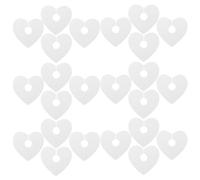 JECOMPRIS 50 Étiquettes en Papier Blanc de Cœur 69 X 66 CM pour Verres à Boissons Marqueurs Nominatives pour Fêtes Saint-Valentin et Noël - Identification Facile et Décoration Festive