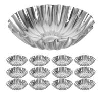 JECOMPRIS 50 Moules à Tartelettes en Acier Inoxydable 430, Grand Modèle Polygonal, Antiadhésifs, pour Pâtisserie Maison, Tartes, Muffins et Desserts, Ustensiles de Cuisson Solide