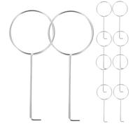 JECOMPRIS 50pièces Crochets Acier Inoxydable pour Bonde de Salle de Bain Outils de Levage et Retrait de Couvercle de Drain Sol Résistants Corrosion avec Anneau pour Rangement Facile