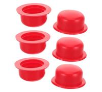 JECOMPRIS 6 Pièces Accessoires de machine à soude couvercle du bouchon d'étanchéité Joint de couvercle de la bouteille accessoire de machine à eau Gel de silice rouge