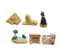 JECOMPRIS 6 Pièces Décor Unique de Pyramides Statues de Égypte pour Décoration de Bureau Modèles Historiques pour Table pour Histoire