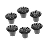 JECOMPRIS 6 pièces Lot de Inserts Vase Funéraire Plastique pour Fleurs Supports pour Tombeaux et Mémoriaux Extérieurs Noir