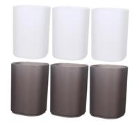 JECOMPRIS 6 pièces Pot à Crayons et Porte-pinceaux de Maquillage Rangement Bureau Multifonction Boîte de Stockage Translucide et Légère pour Accessoires de Bureau et Cosmétiques Décor de