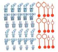 JECOMPRIS 70 Pièces Kit de Raccords de Graissage Assortiment de Graisseurs Droits Coudés pour Lubrification Mécanique avec Boîte de Rangement Pratique