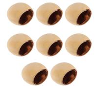 JECOMPRIS 8 Pièces Breloques Naturelles en Coque de Noix pour Carillons Éoliens Diy, Bois Rustique, Faciles à Suspendre, pour Décoration Intérieure avec Sons Mélodieux Doux