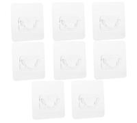 JECOMPRIS 8 Pièces Supports pour Tringle à Rideaux sans Perçage Clips pour Tringle à Rideaux Supports pour Porte-Serviettes Accessoires pour