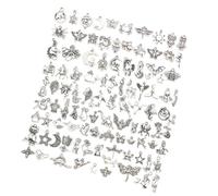 JECOMPRIS 84 Pièces Ensemble de Pendentifs en Alliage Argenté pour Bracelet Diy, Décoration Délicate et Finition Soignée, pour Projet Scrapbooking ou Présent Personnalisé