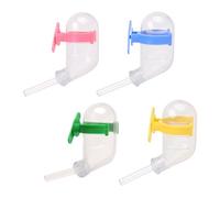 JECOMPRIS Abreuvoir pour Hamster Anti-Fuite 60 ML, Gamelle d'eau Silencieuse en Plastique, Lot de 4 Modèles Assortis, Accessoire Pratique pour Cage et Couleur Aléatoire Style Aléatoire
