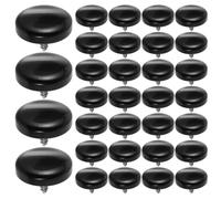 JECOMPRIS accordion button cap accordion bass bean cap 40pcs black flat 15 mm plastic precise fit low-noise quick feedback for accordion repair and maintenance