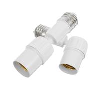 JECOMPRIS Adaptateur de Douille D'ampoule E27 en Plastique Blanc, Rallonge Flexible 2pcs Installation Simple pour Luminaires Domestiques