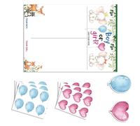 JECOMPRIS Affiche de Révélation du Bébé Cartes de Prédiction, 1 Ensemble pour Fête Prénatale, Décoration Shower Mixte, Jeu Interactif pour Événement Maison Cuisine