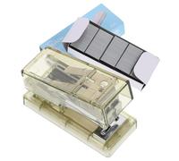 JECOMPRIS Agrafeuse Transparente en Plastique Petite Taille Agrafeuse Manuelle Compacte pour Bureau et École 12 Mm pour Usage Domestique Accessoire Papeterie pour Étudiants et Enseignants